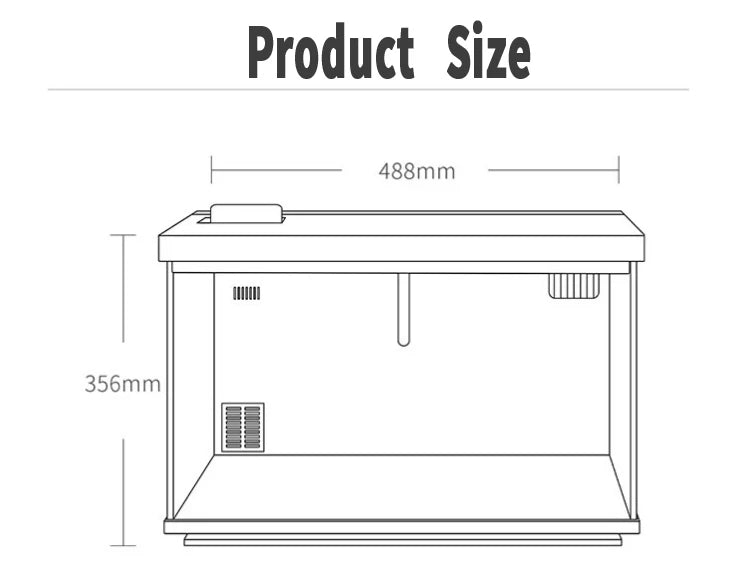 Fish Tank Smart Desktop Fish Tank Aquarium Glass Fish Tank