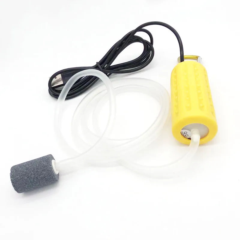 New Aquarium Mini USB Oxygen Air Pump With Stone Accessories Check Valve Mute Hose Energy Saving Supplies Fish Tank Accessories