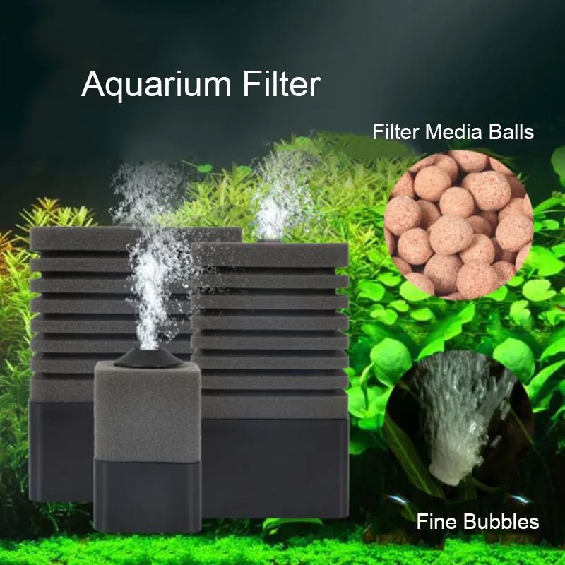 Bio Sponge Filter for Aquarium Fish Tank Shrimp Pond Air Pump Biochemical Filtration Noiseless Foam aquarium accessories HotSale