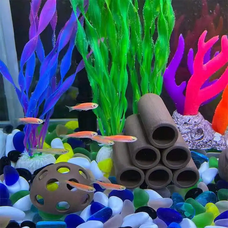 Ceramic House Fish Tank Aquarium Decoration Fish Shrimps Shelter House Pottery Scorpion House Canister Simulation Stone Ornament