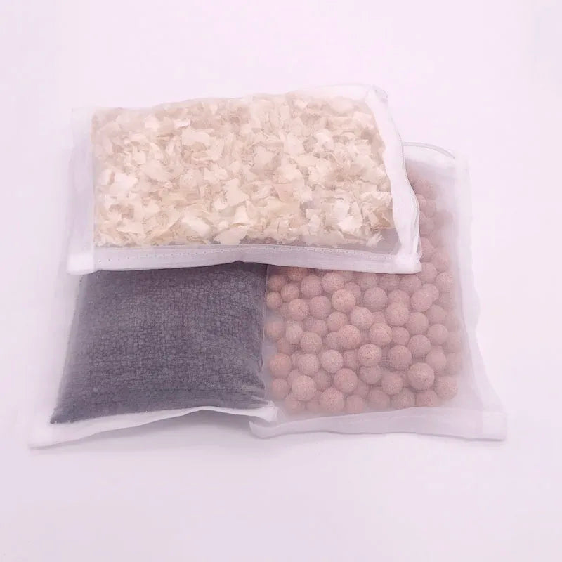 5Pcs Black/White Filter Mesh Bag Aquarium Pond For Bio Ball Carbon Media Ammonia Fish Tank Isolation Bag Accessories