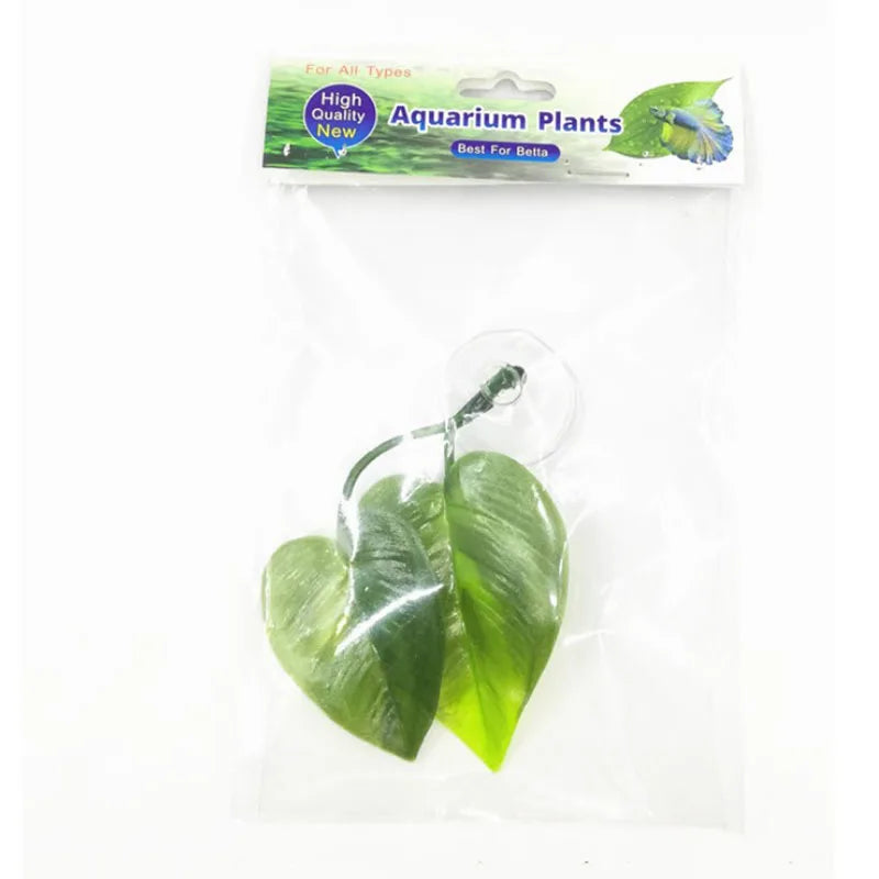 Artificial Aquarium Decoration Fish Tank Leaf Betta Fish Rest Spawning Ornamental Plant Betta Fish Play Relax Hide Leaf Hammock