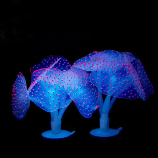 Fluorescent Fish Tank Aquarium Decoration Artificial Coral Simulation Plant Ornament Pets Underwater Landscape With Suction Cup