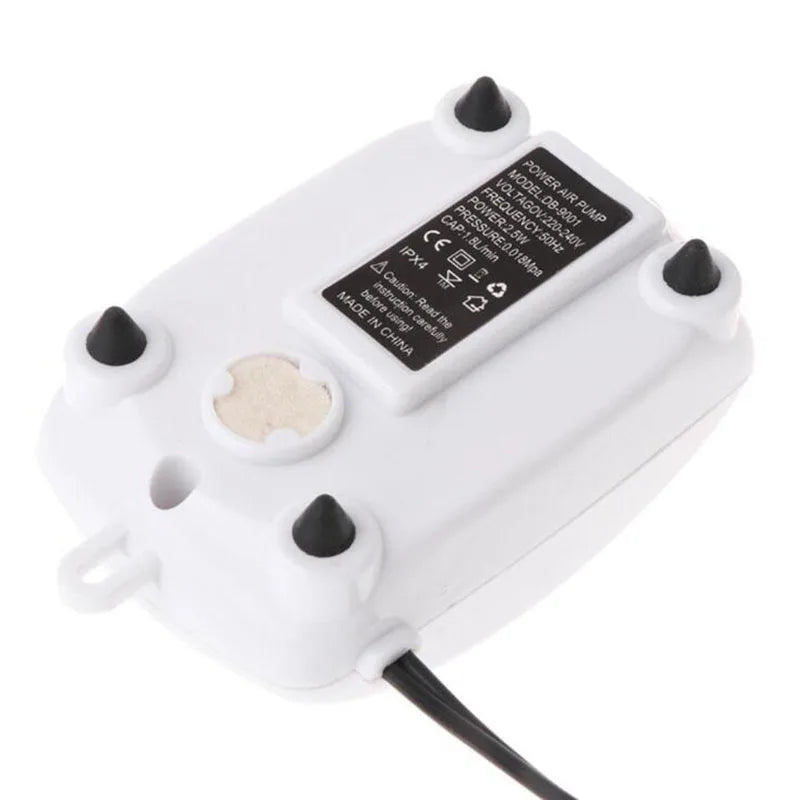 2.5W Aquarium Fish Tank Oxygen Air Pump Mini Air Compressor Pump Aquarium Fish Tank Oxygen Pump Ultra Low Noise Tank Accessories