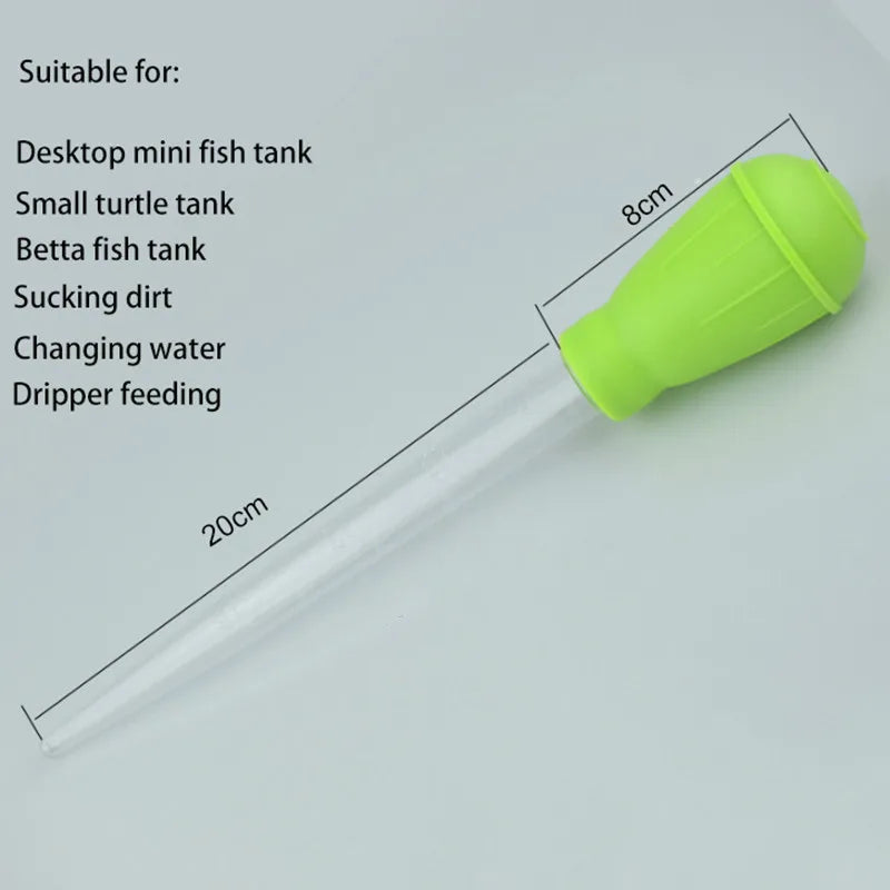 Portable Aquarium Dropper Pipette Cleaner Manual Tool Fish Tank Siphon Pump Water Changer Aquarium Pipette Supply tube28cm 30ml