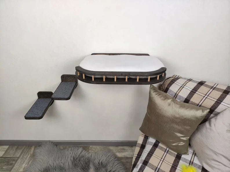 Wholesale Pet wall furniture wall bed Cat tree tower Cat shelves with steps Cat jungle gym house furniture