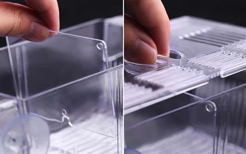 Acrylic Aquarium Fish Breeding Isolation Box Fish Tank Aquarium Breeder Double Guppies Hatching Incubator Fish Tank Accessories