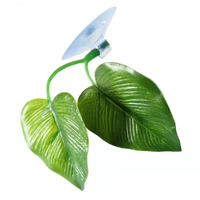 1Pc Artificial Aquarium Leaf Plants Decoration Betta Fish Rest Spawning Ornamental Plant Betta Fish Play Relax Hide Leaf Hammock