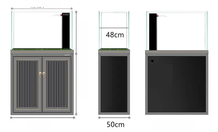 Large Vertical Extra Clear Glass Water Plant Ecological Fish Tank Wholesale Fish Tanks With Cabinet