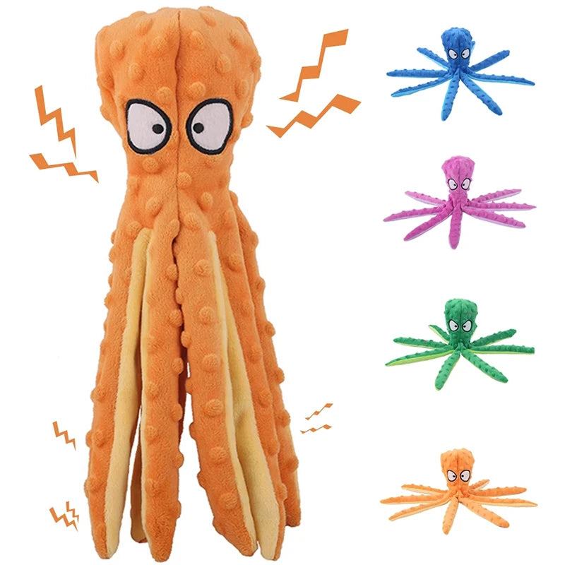 Funny Pet Toys Animal Shaped Bite Resistant Chew Toys Dog Interactive Tooth Cleaning Molar Toys Soft Plush Squeaky Sounder