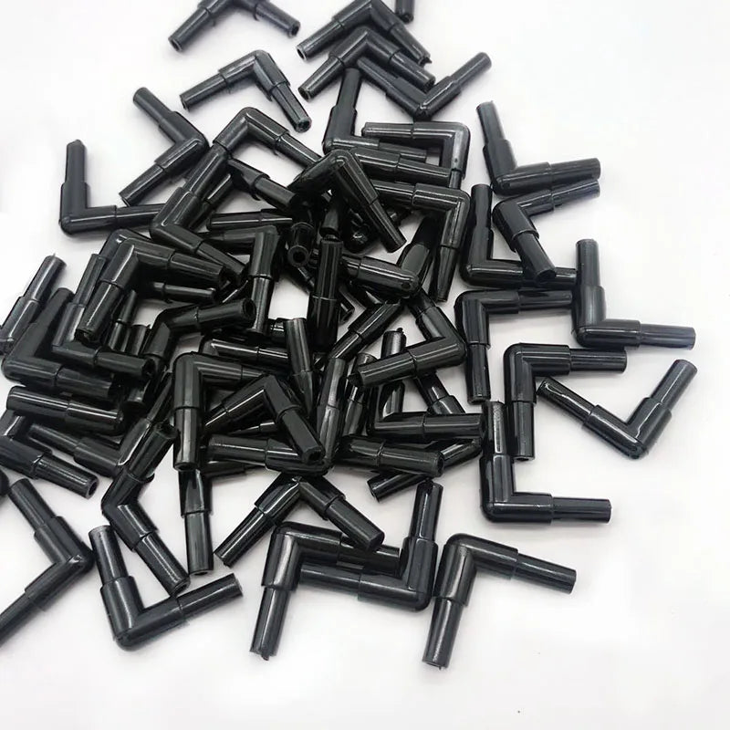 10pcs/lot 4mm Aquarium Air Tube Connector Elbow Y shape Fish Tank Accessories Air Pump Connector Control Valve Air Pipe Tubes
