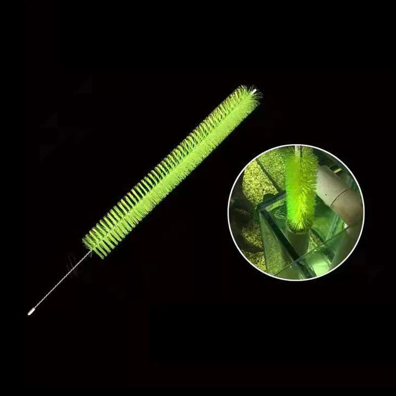 Aquarium Pipe Cleaning Brush Fish Tank Cleaner Tube Stainless Steel Water Filter Air Tube Flexible Double End Hose Accessories