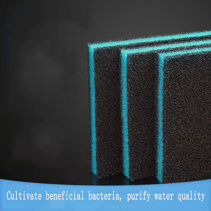 30cmx25cmx2cm Aquarium Activated Carbon Filtration Foam Bio.Sponge Fish Tank Biochemical Filter Sponge Pad Skimmer Sponges New