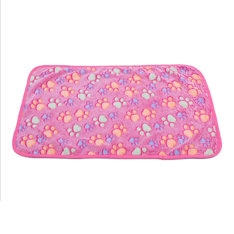 Soft Flannel Fleece Cat Dog Blanket Bed Mats Paw Foot Print Warm Pet Blanket Sleeping Beds Cover Mat For Dogs Cats Pets supplies