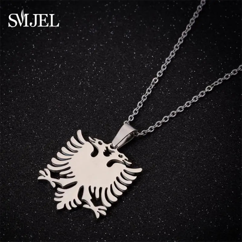SMJEL Wild Animal Necklace Stainless Steel Hummingbird Necklaces & Pendants Cute Eagle Phoenix Swallow Birds Necklace collares