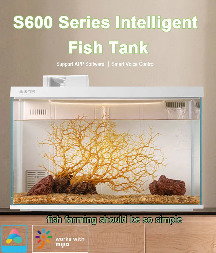 Fish Tank Smart Desktop Fish Tank Aquarium Glass Fish Tank