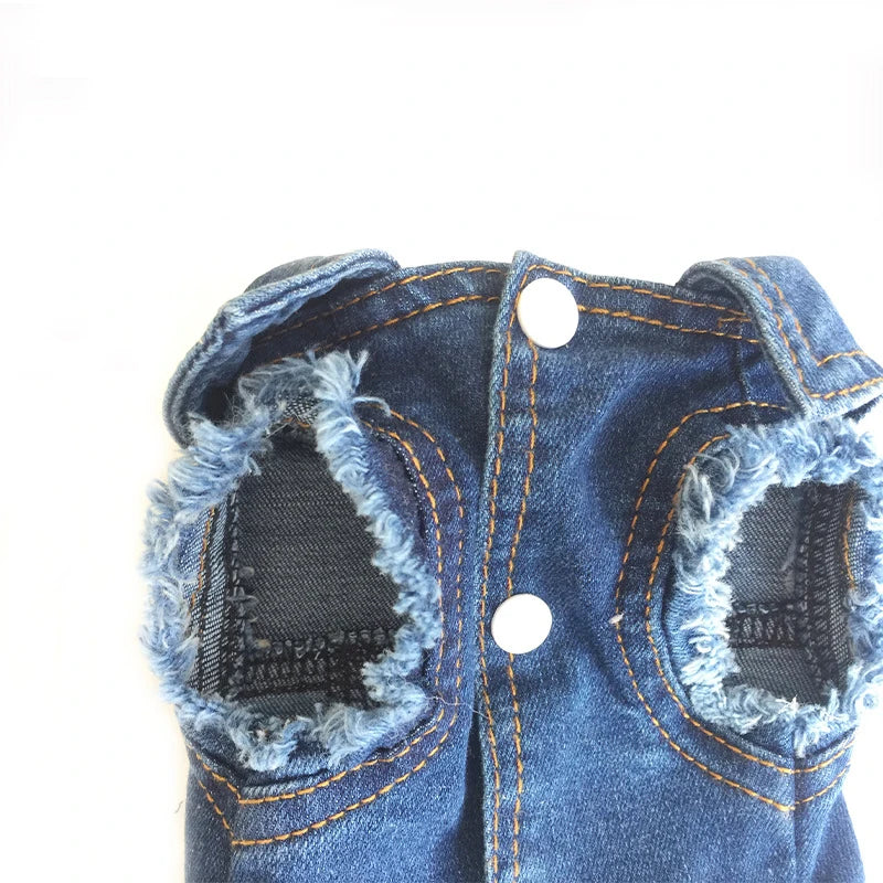 Dog Denim Jacket Fashion Design Jeans Spring Puppy Dog Clothes For Small Medium Dogs French Bulldog Chihuahua Pet Appare