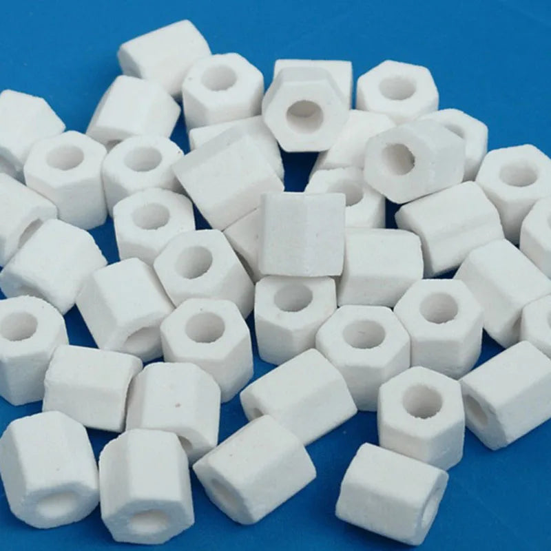 100g Aquarium Fish tank Filter Media Ceramic Ring For Aquarium Glass Ring Biological ring Baterial House 100g High Quality