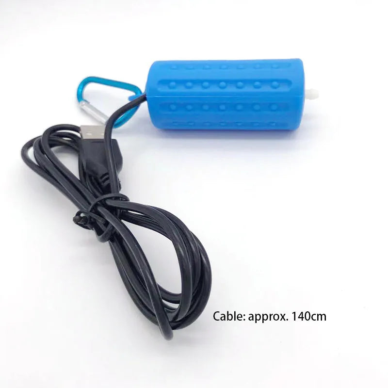 New Aquarium Mini USB Oxygen Air Pump With Stone Accessories Check Valve Mute Hose Energy Saving Supplies Fish Tank Accessories
