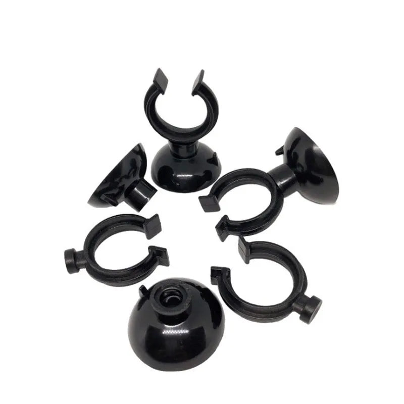 Black Aquarium Suction Cup Air Tube Holder Sucker for Fish Tank Pump Oxygen Air Tube Fixing Clip Aquarium Accessories 5pcs