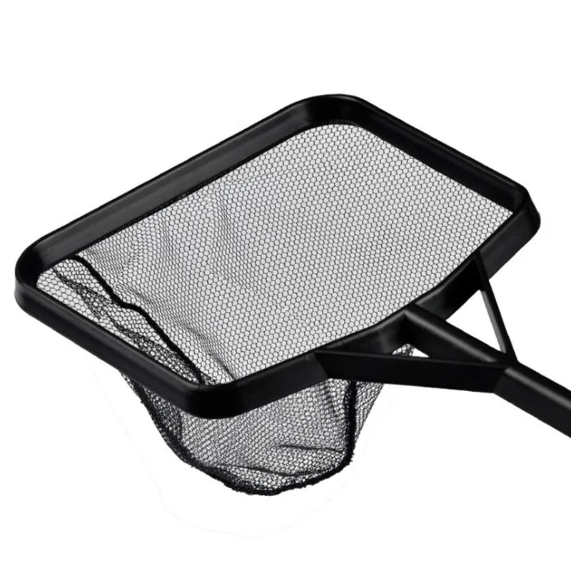 Black Aquarium Accessories Long Handle Square Aquarium Fish Tank Fishing Net Landing Net for Fish Durable Products Accessories