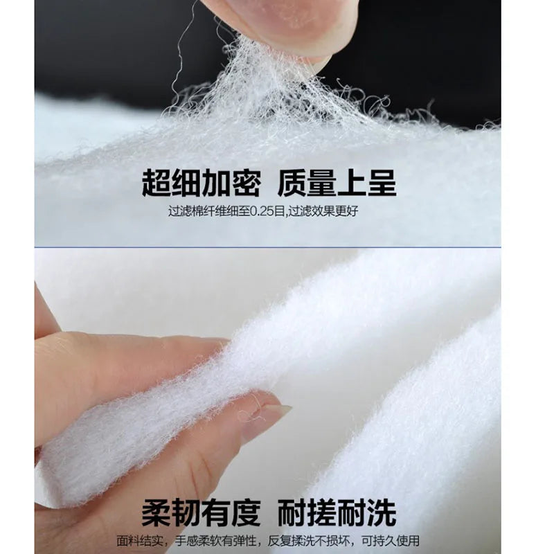 50cmx50cmx2.5cm Filtration Foam Aquarium Fish Tank Biochemical Filter White Sponge Pad Skimmer Long Use Time Sponge Supply Tank