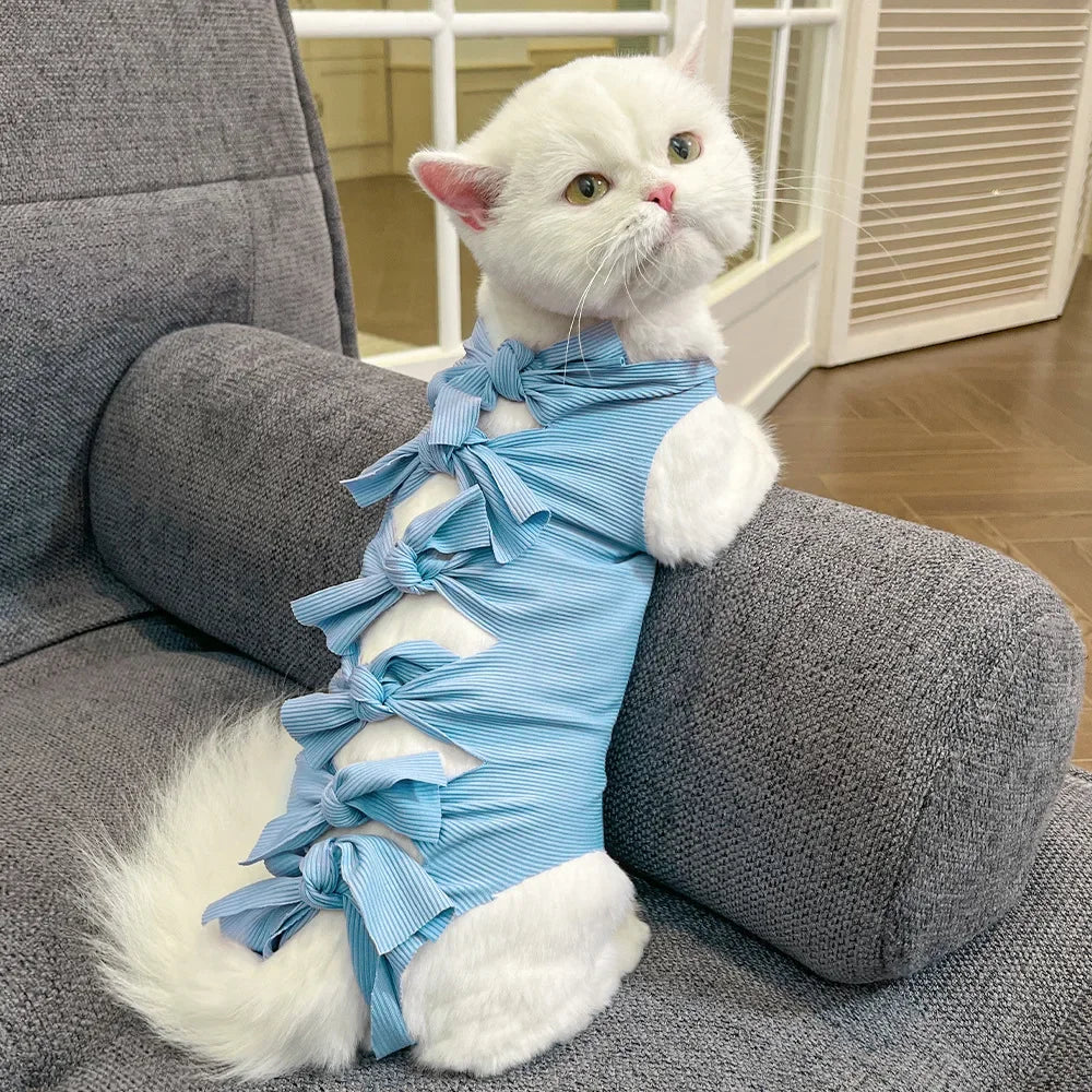 Cat Recovery Suit Breathable Cat Surgery Recovery Suit Onesies Female Kitty Castration Abdominal Wound Recovery Clothing Outfits