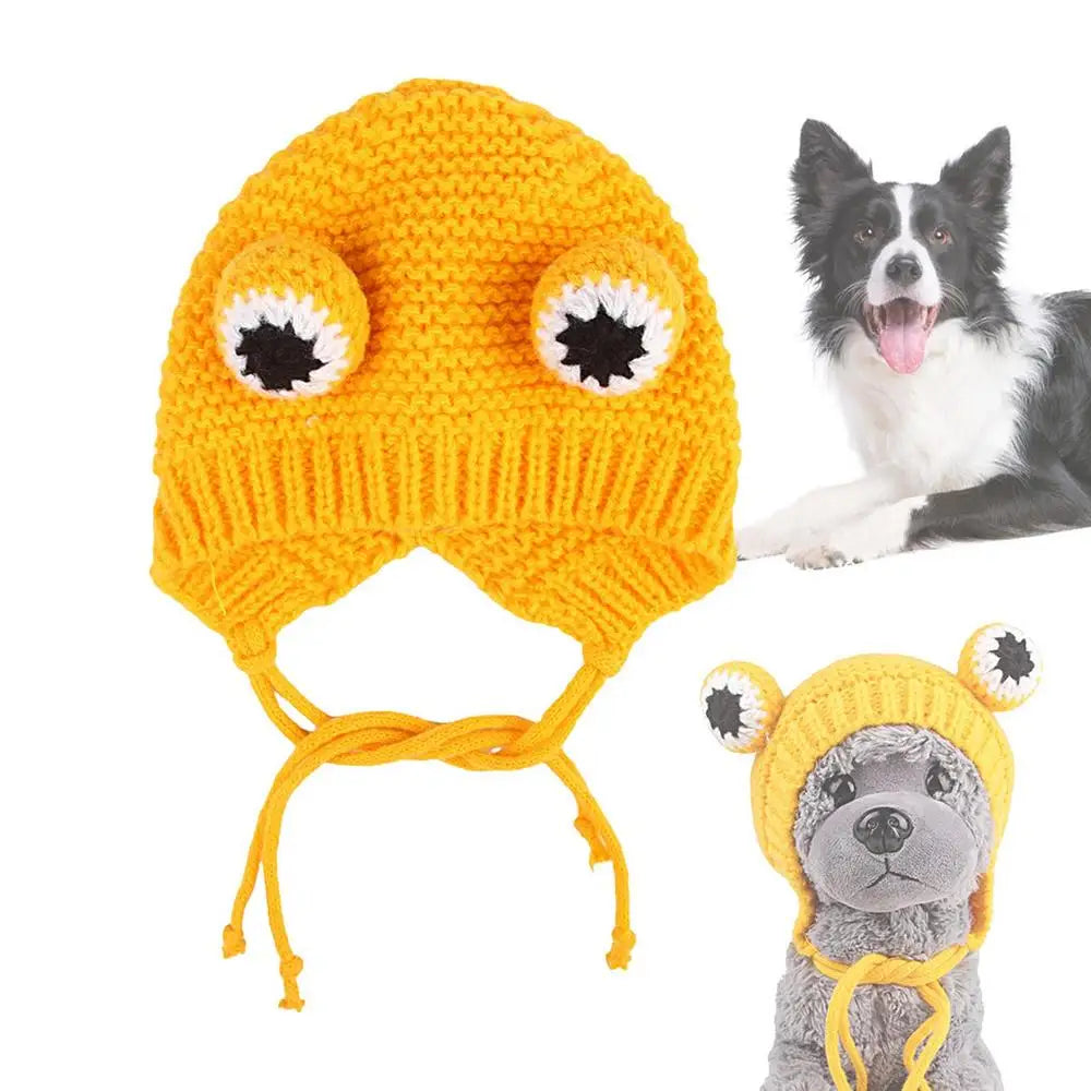Dog Beanie Hat Windproof Medium Dog Warm Hat With Dreadlocks Dog Apparel For Outdoor Exercising Sleeping Walking Jogging
