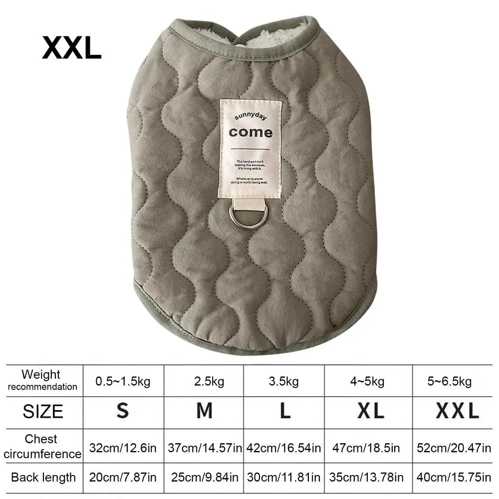 Small Dog Winter Jacket Winter Warm Dog Coat Jacket Warm and thickened pet clothes Small Dog Vest Pet Supplies for Small Dog Cat