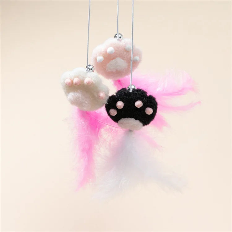 Cat Toy Cat Teaser Sticks Cat Toys Cat Claws Cat Sticks Wooden Poles Feathers Bells Cats Hi Interactive Pet Products.
