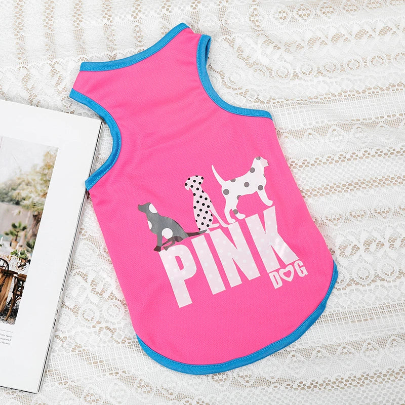 Cartoon Print Summer Pet Dog Clothes Daisy Animal Lightweight Spring Vest for Cat Medium Big Pet Supplies XXL Puppy Clothing