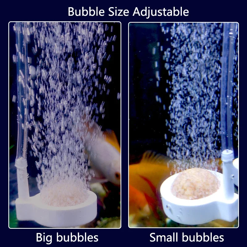 1Pcs 40/50mm Fish Tank Aquarium Air Stone Oxygen Aerator Increasing Air Bubble Pond Pump Hydroponic Oxygen Accessories Orange