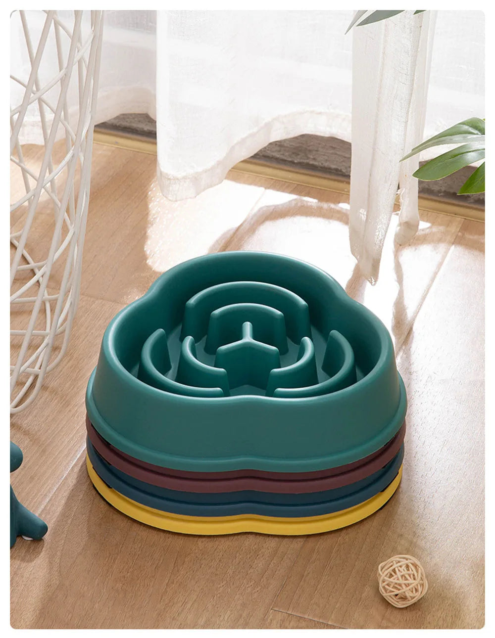 Dog Puppy Slow Feeder Bowl Non Slip Puzzle Bowl Anti-Gulping Dog Slower Food Feeding Dishes Pet Bowl for Large Medium Small Dogs