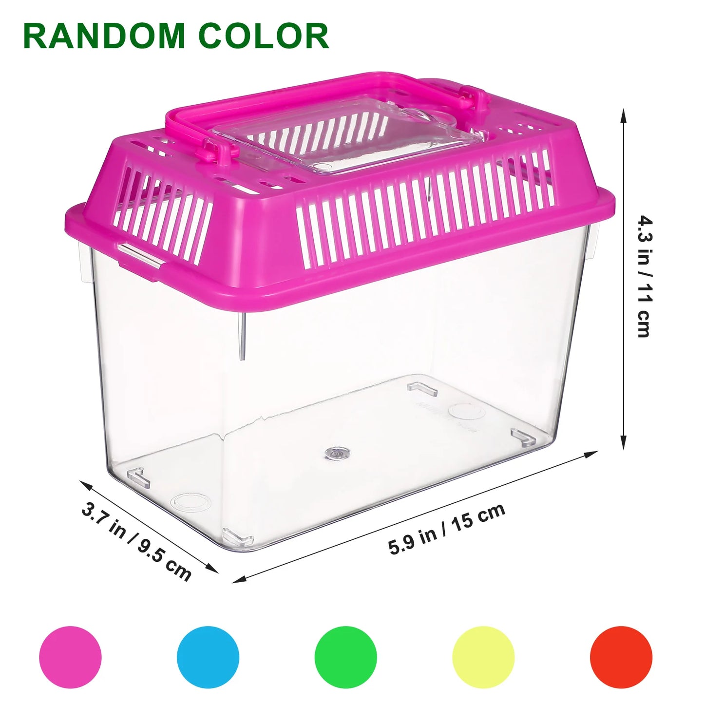 4Pcs small Portable Tourtise Aquariums Handheld Goldfish Aquarium reptile Tourtise Aquarium clear Turtle lizard Hamster Living