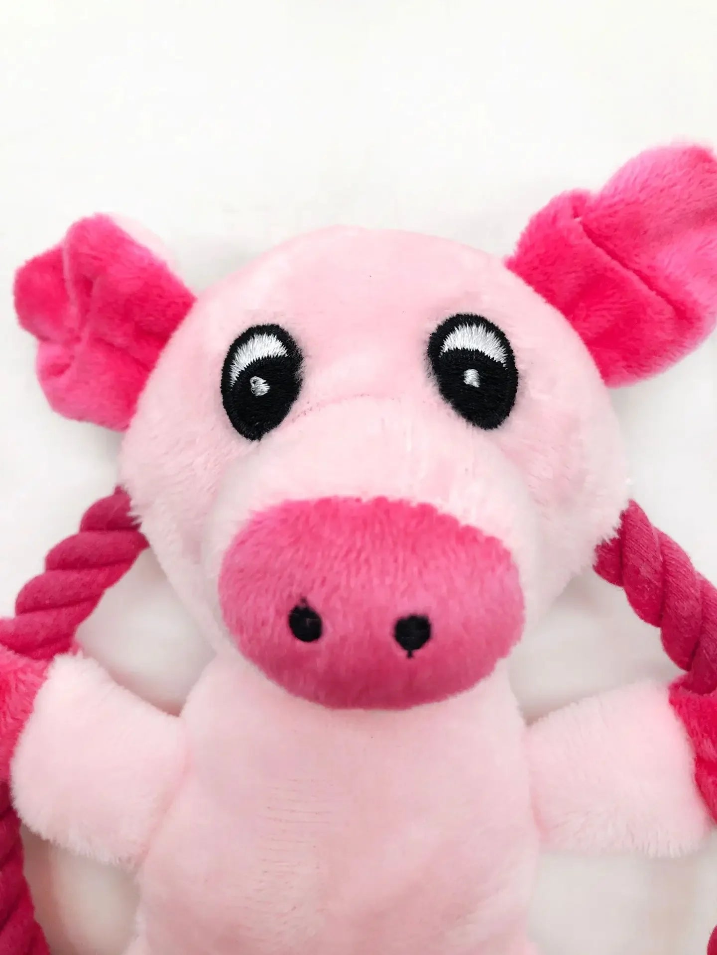 Squeaky Dog Toys for Small Medium Dogs, Pig Duck Bear Shape Puppy Teething Toy with Cotton Rope Animals Plush Interactive Toy