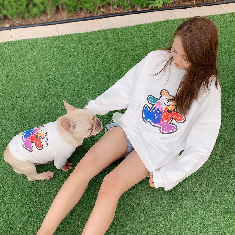 The New Dog Costume Dog Clothes for Small Dogs Parent-child Wear Spring and Autumn Pure Cotton Three Colors Seven Sizes