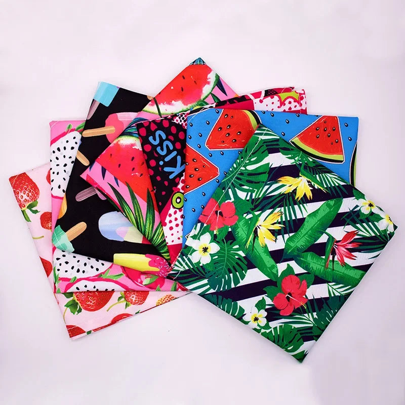 Summer Pet Bandana for Small Medium Large Dogs Fruit Print Dog Triangle Scarf Pomeranian Pug Bibs mascotas Grooming Accessories