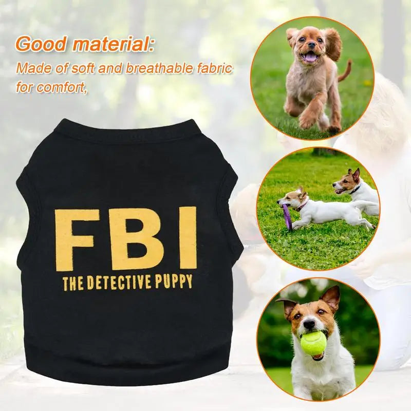 Tshirt For Dogs Cooton Dog Shirt Breathable Pet Summer T-shirt With Letters Male Dog Tshirts Outfits For Small Dogs Puppy Cat