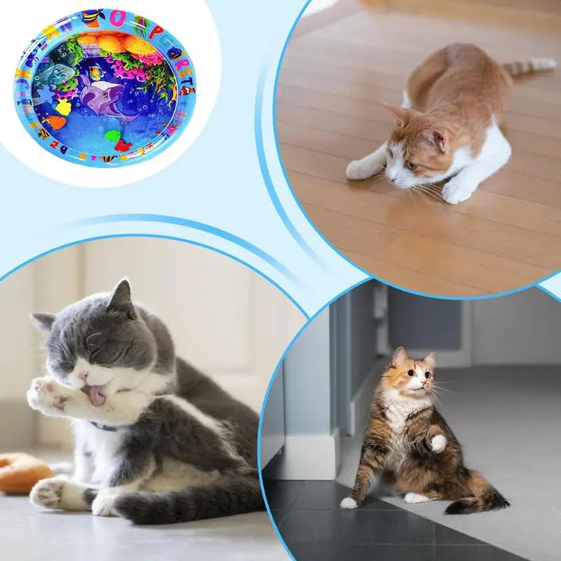 Water Play Mat For Cat Sensory Water Mat Water Sensory Play Mat Cat And Dog Pet Playmat Sea Ocean Theme Sensory Toy Pet Supplies