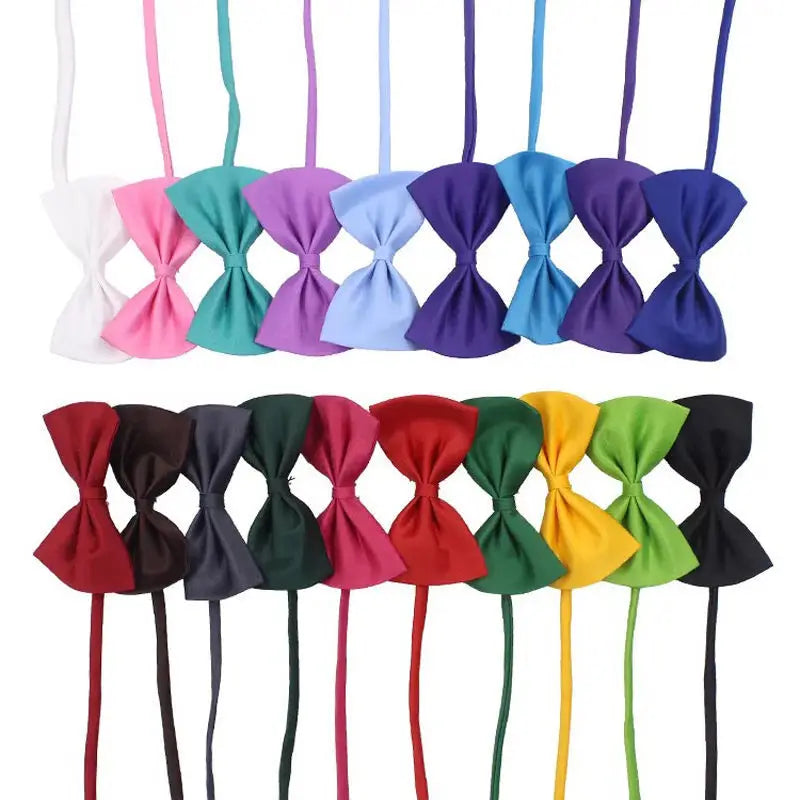 50pcs Mix Color Bow Ties Bowknot for Dogs Cat Grooming Accessories Small Animal Children Adjustable Bowtie Pet Product Wholesale