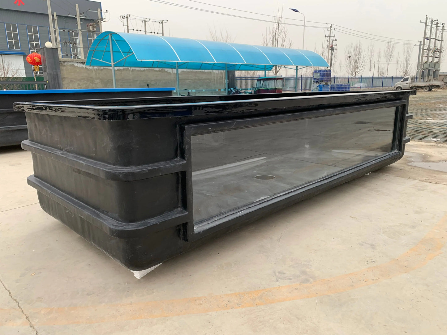 535 Gallon Fish Tank Side Drain All Black for Randy
