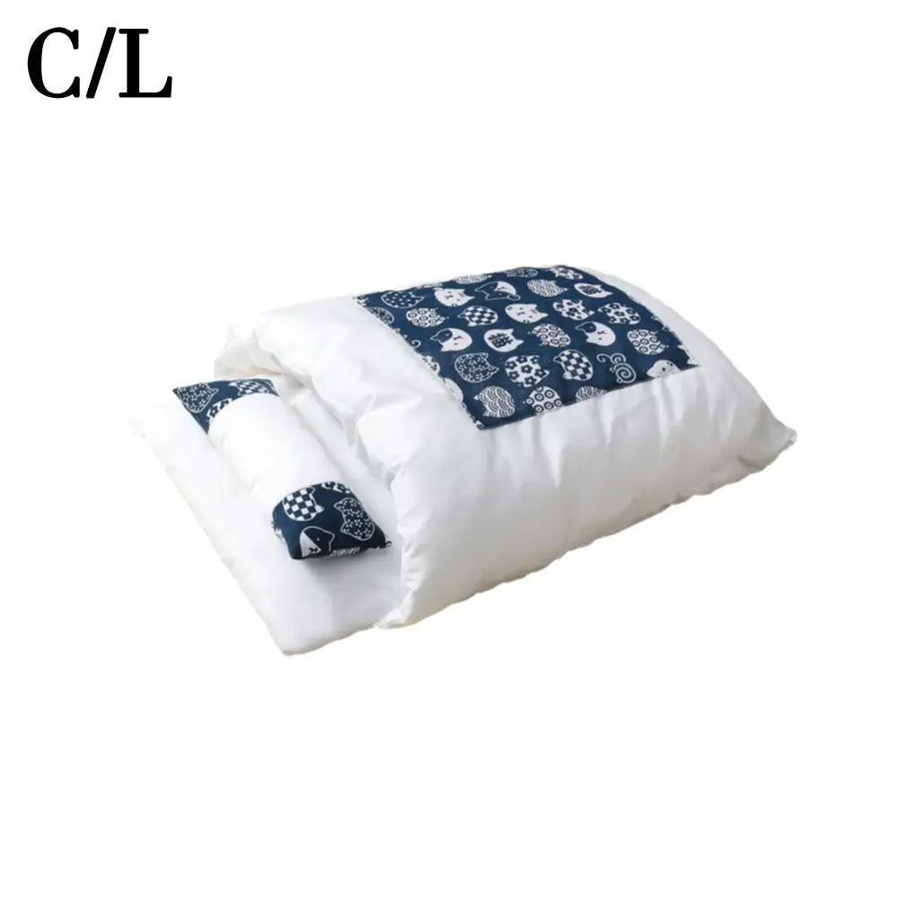 Creative Removable Cat Sleeping Bag Winter Warm Semi-enclosed Cat Bed New Japanese S/M/L Soft And Comfortable Cat House Beautifu