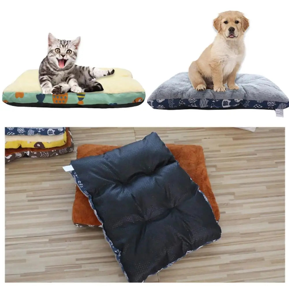 Plump And Thickened Pure Cotton Warm Dog Bed Mat Cat Mattress Winter Warm Pet Mat Non-slip Design Machine Washable Pet Bread Ma