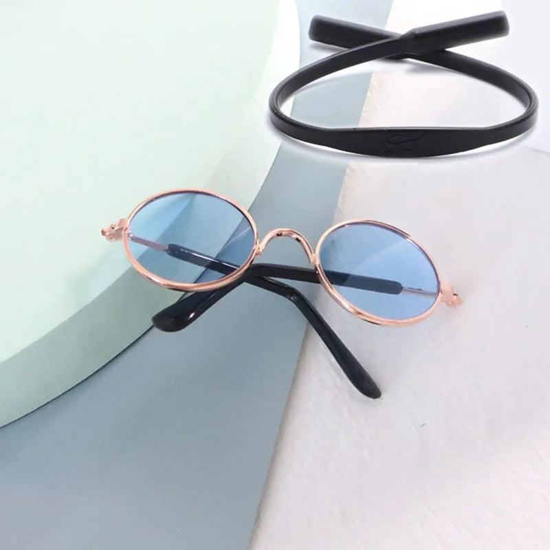Anti-slip Cat Sunglasses Pet Accessories Small Dog Sun Glasses Classic Retro Circular Glasses for Kitten Photos Props Cosplay