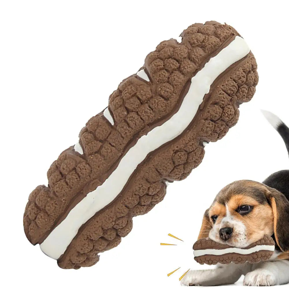 Squeaky Dog Chew Toy Funny Cream Bread Hamburger Breadsticks No Stuffing Dog Toy with Squeakers Pet Squeak Toy