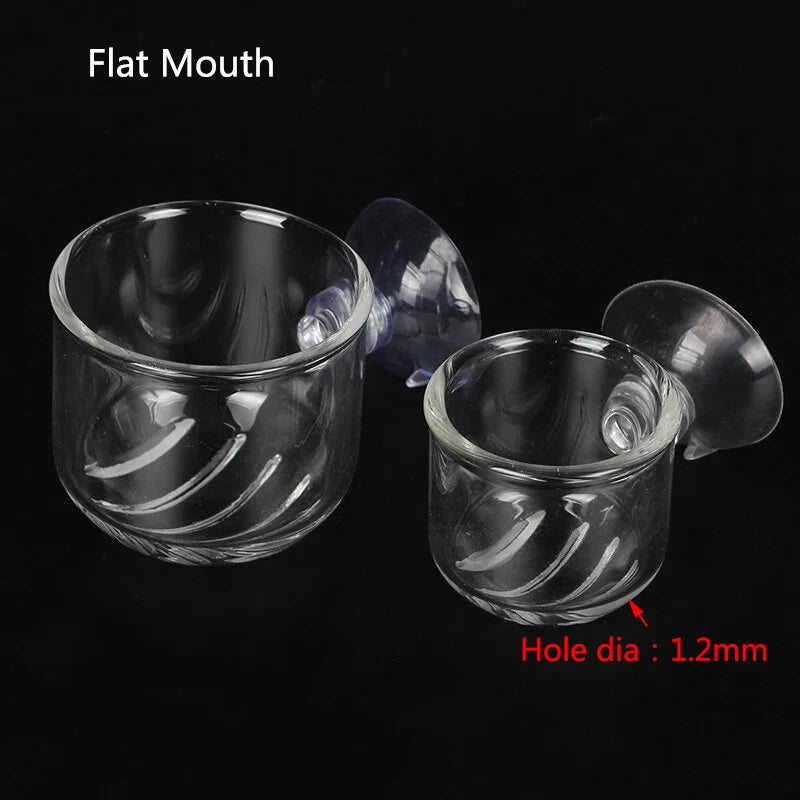 Acrylic Aquarium Feeder Hanging Fish Tank Mini Crystal Pot Polka Water Potted Planting Cylinder Cup Aquarium Decor Accessories