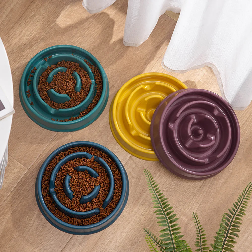 Dog Puppy Slow Feeder Bowl Non Slip Puzzle Bowl Anti-Gulping Dog Slower Food Feeding Dishes Pet Bowl for Large Medium Small Dogs