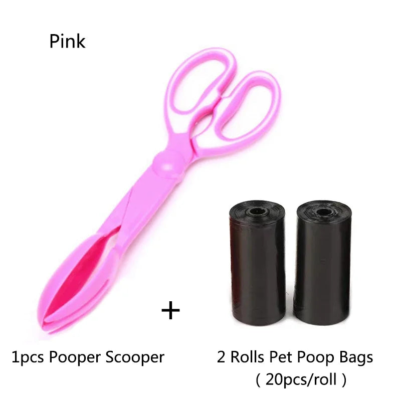 Pooper Scooper for Dog Tongs Clamp Long Handle Poop Scooper for Dog Pet Cat Cleaning Poop Pick Up Clip Collector Shovel Tools