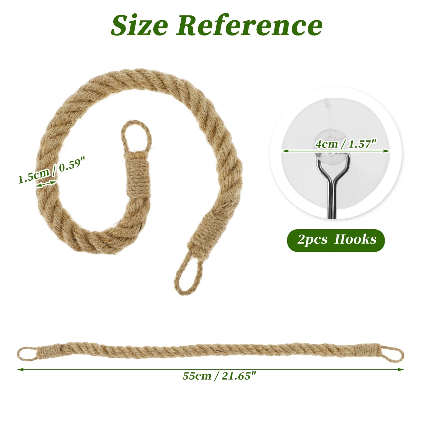 UXCELL Reptile Climbings Jute Ropes Hermit Climbing Rope Ladder Trapez With Suction Cup for Tank Terrarium Accessories