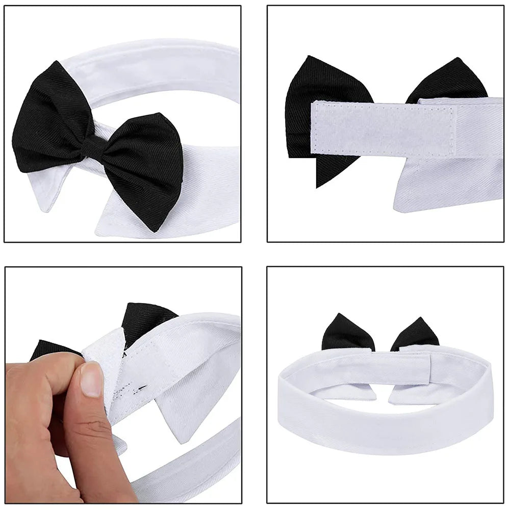 Pet Dog Cat Adjustable Bow Tie Collar Puppy Necktie Bowknot Bowtie Pet Cat Holiday Wedding Decoration Accessories for Small Dogs